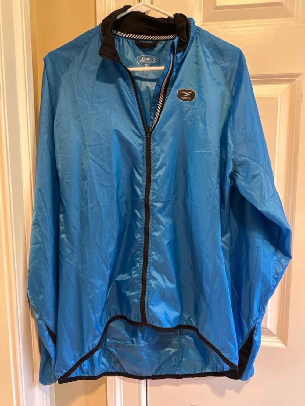 Sugoi Windbreaker Running Cycling Jacket Blue Full Zip Lightweight Women’s XL